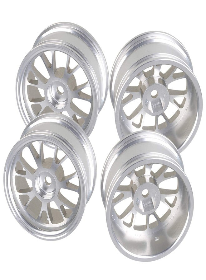 Mxfans 4PCS RC Silver Y-Shape Wheel Rim Aluminum Alloy Upgrade 52mm Diameter Wheel Rim RC 1/10 On-Road Car & Drift Car - Image 1